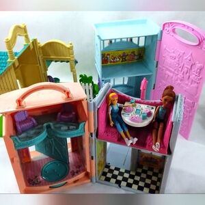 Fisher Price Sweet Streets Three Playsets Dance Studio Fruit Veggie Stand Figure
